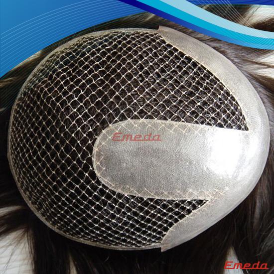 remy fish net human hair wig for men